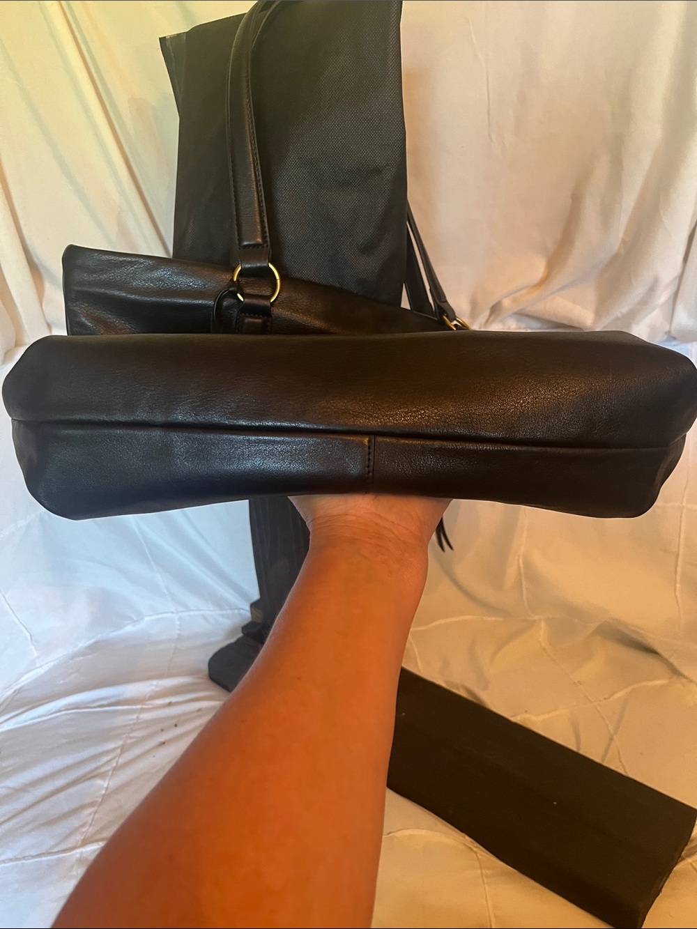 Margot Black Leather Tote - Picture 6 of 13